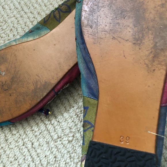 COPY - Women’s PaulRopp, Brocade multi colored ballet flats. Made in Bali. - Picture 5 of 6